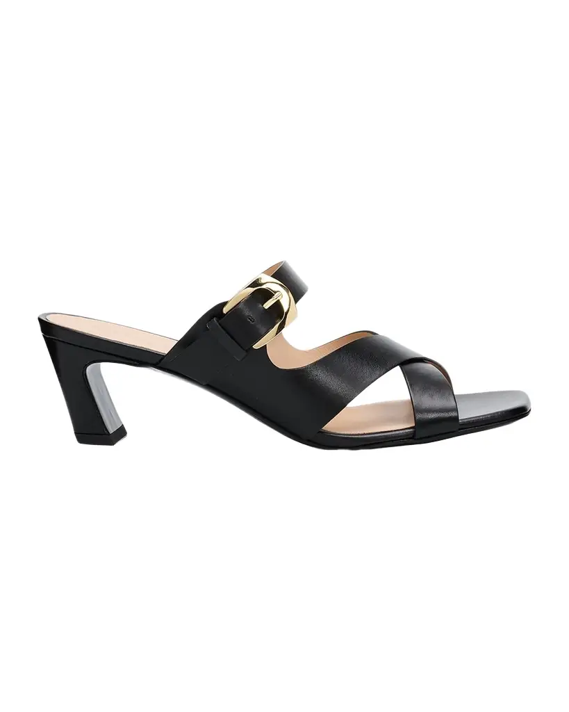 Stuart Weitzman 0mm Sai Leather Slide Sandals | Image 1 Stuart Weitzman 0mm Sai Leather Slide Sandals | Image 1