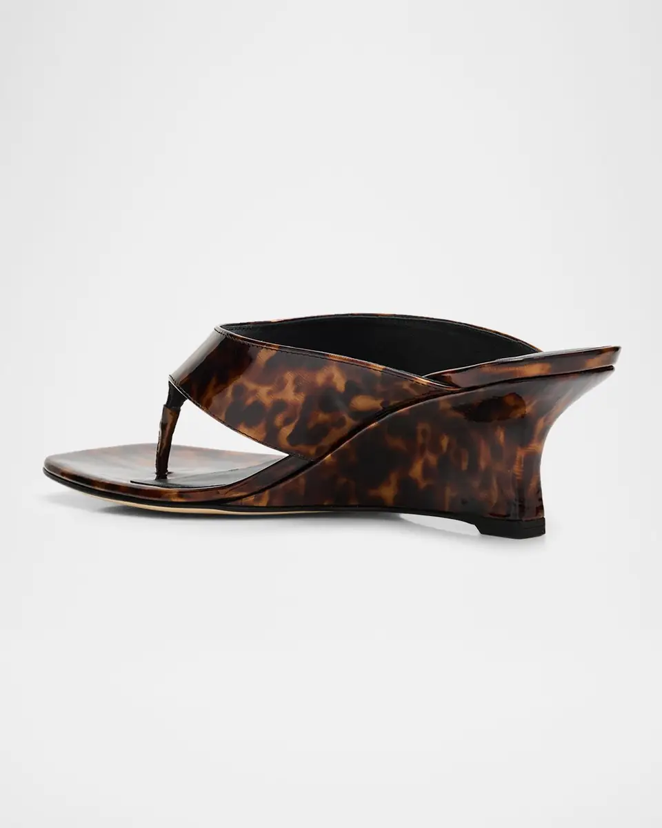 Stuart Weitzman 50mm Vinnie Printed Patent Leather Thong Sandals | Thumbnail 4