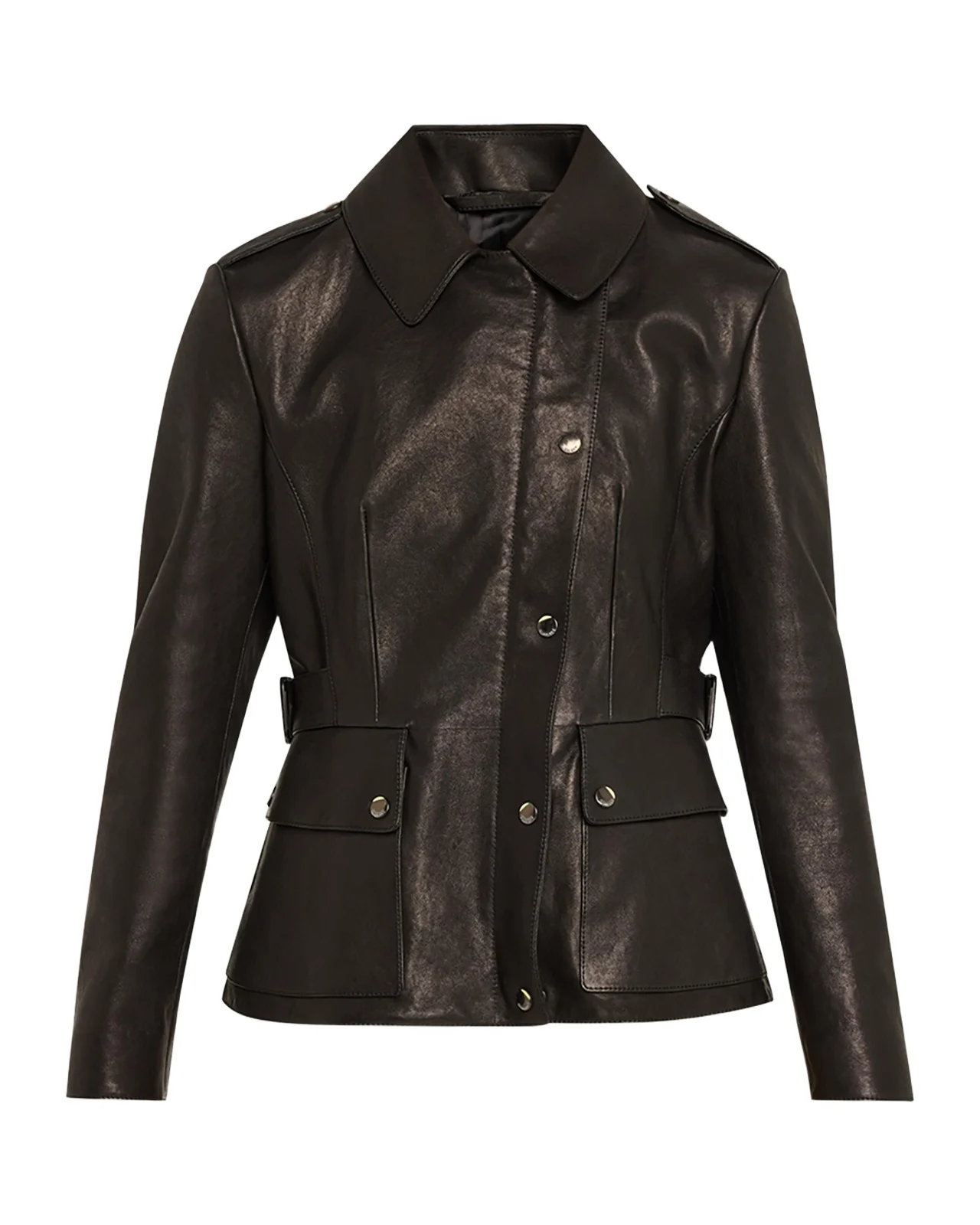 Burberry Leyton Lamb Leather Trench Jacket
