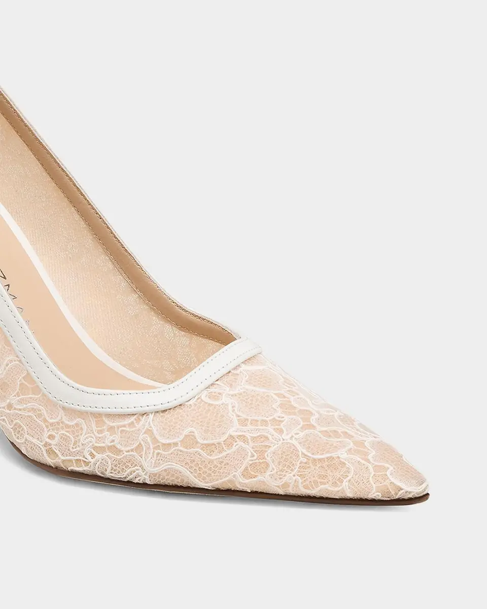 Stuart Weitzman 85mm Stuart Power Lace Pumps | Thumbnail 3 Stuart Weitzman 85mm Stuart Power Lace Pumps | Thumbnail 3
