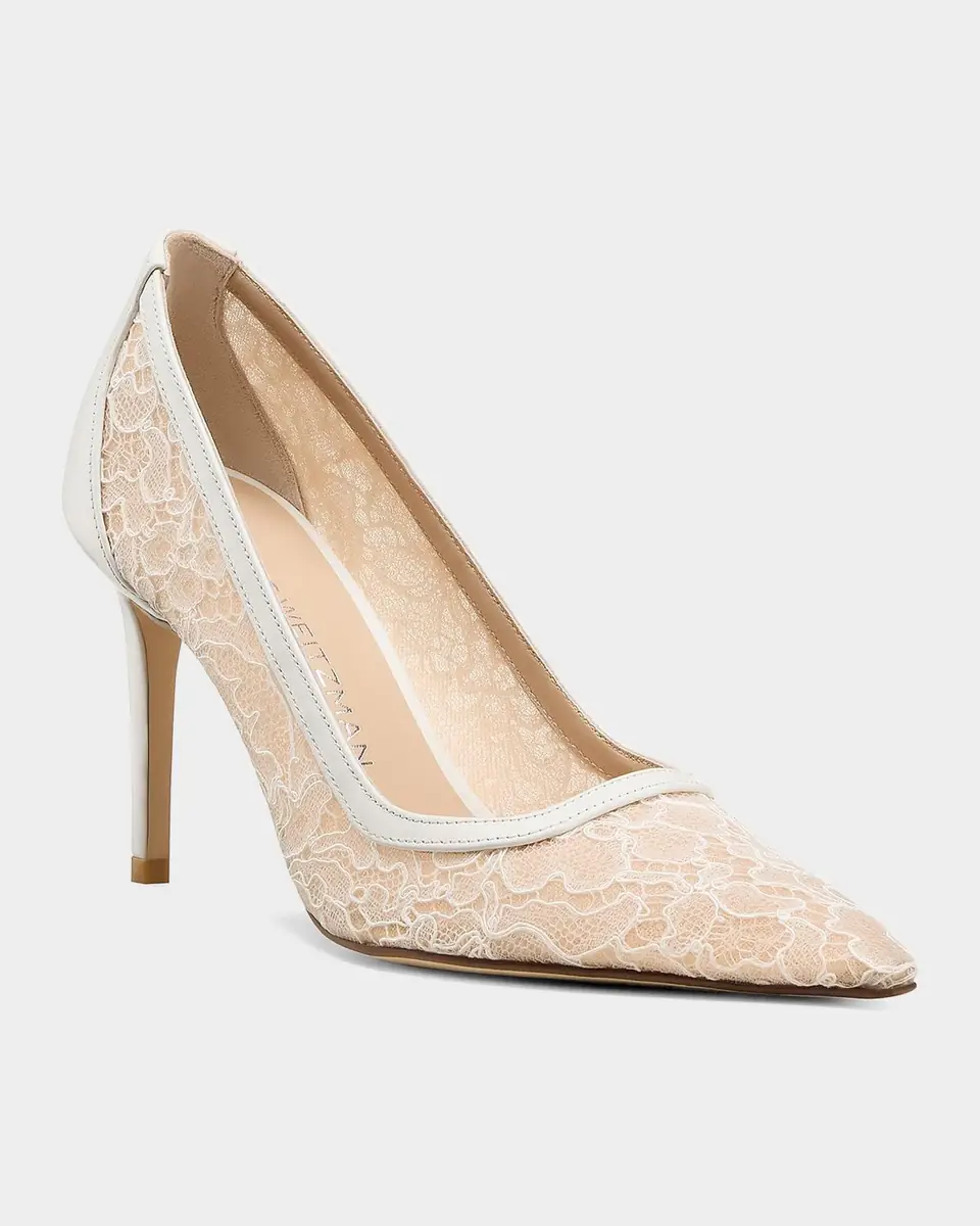 Stuart Weitzman 85mm Stuart Power Lace Pumps | Thumbnail 5 Stuart Weitzman 85mm Stuart Power Lace Pumps | Thumbnail 5
