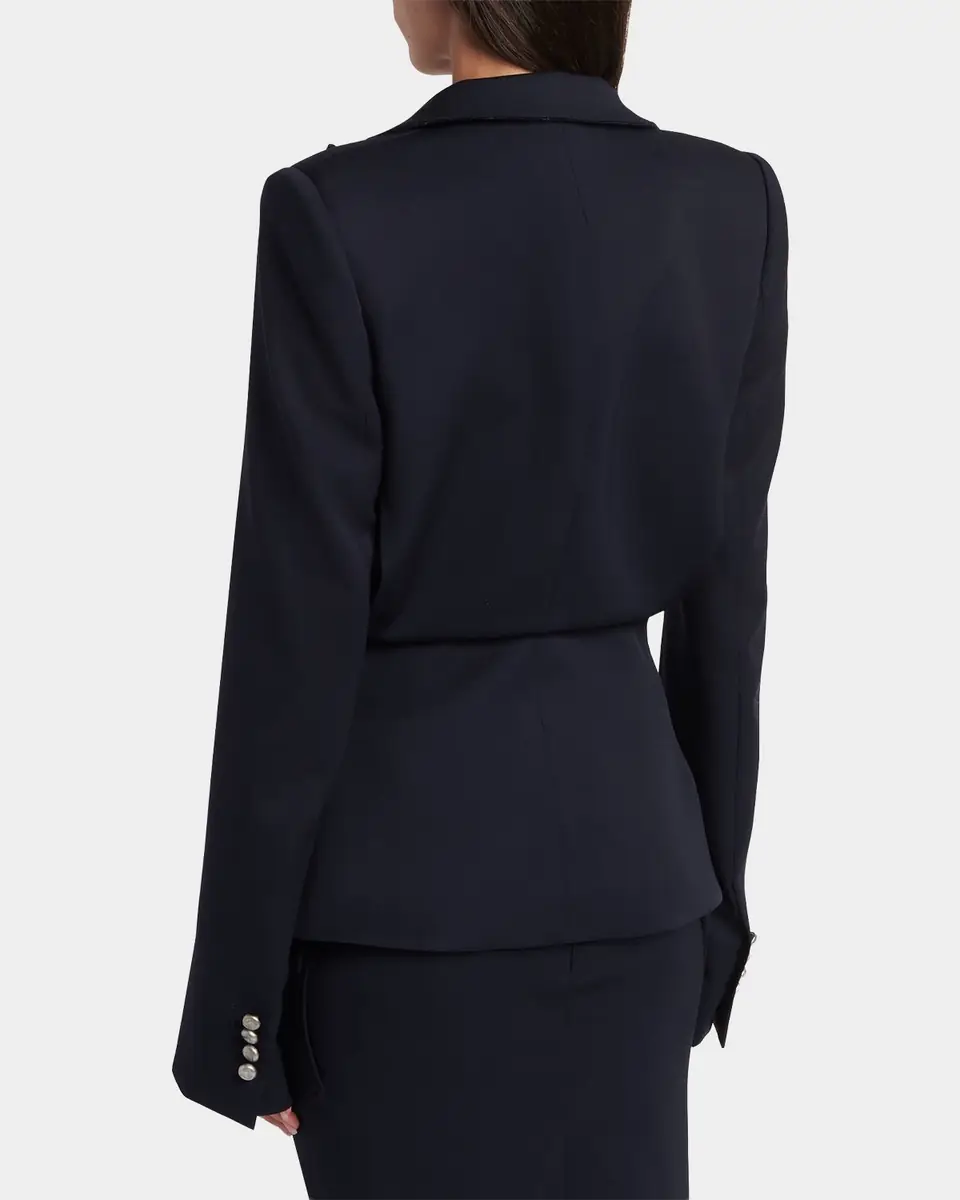 Alexander McQueen Certified Wool Folded Lapel Single-Breasted Jacket | Thumbnail 3 Alexander McQueen Certified Wool Folded Lapel Single-Breasted Jacket | Thumbnail 3
