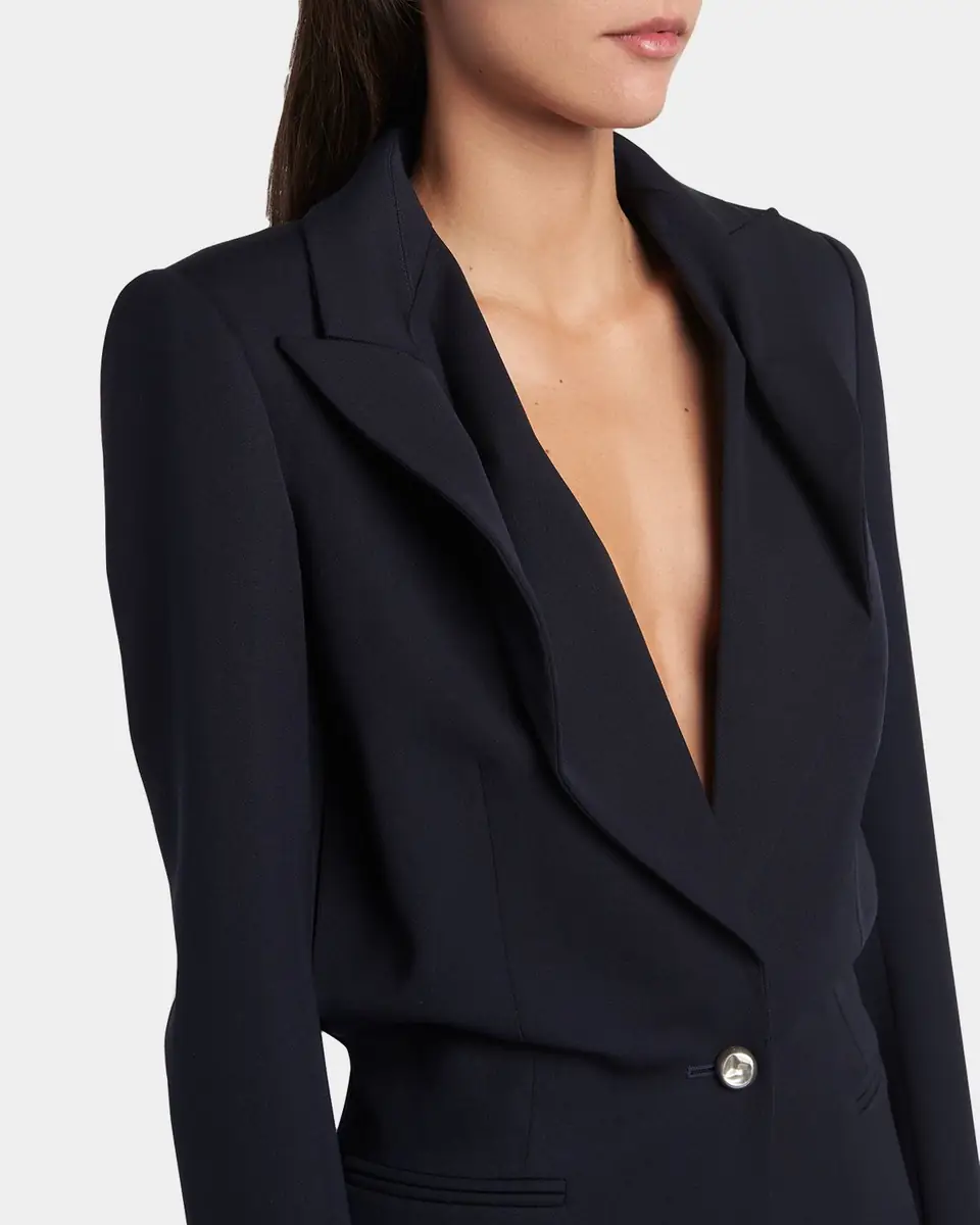 Alexander McQueen Certified Wool Folded Lapel Single-Breasted Jacket | Thumbnail 5 Alexander McQueen Certified Wool Folded Lapel Single-Breasted Jacket | Thumbnail 5