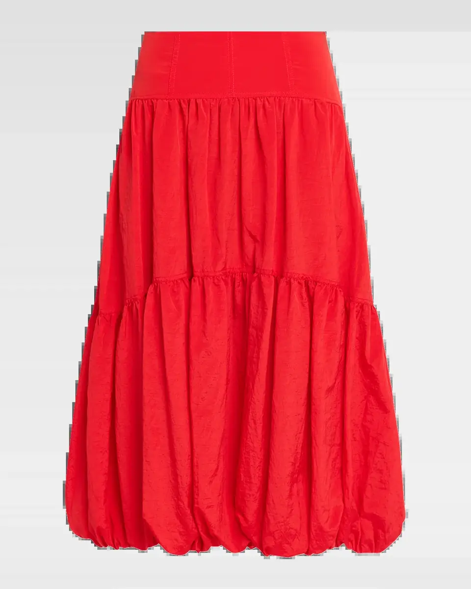 Cinq à Sept Blythe High-Waist Tiered Midi Skirt | Thumbnail 2 Cinq à Sept Blythe High-Waist Tiered Midi Skirt | Thumbnail 2