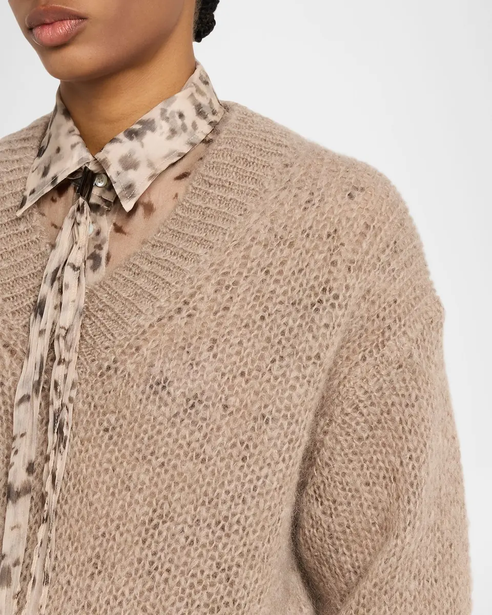 Brunello Cucinelli Wool V-Neck Sweater | Thumbnail 5 Brunello Cucinelli Wool V-Neck Sweater | Thumbnail 5