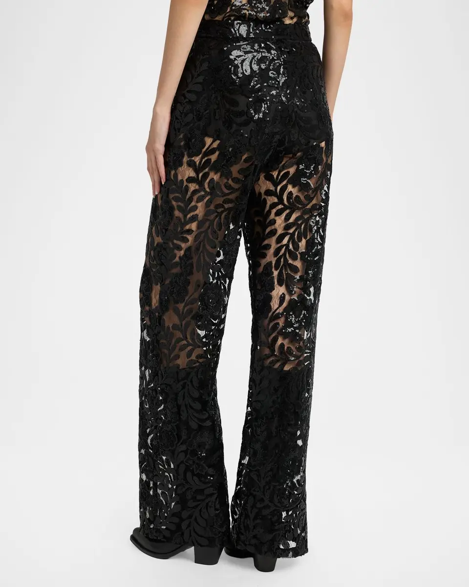 Golden Goose Journey Sequined Floral-Embroidered Tulle Pants | Thumbnail 3 Golden Goose Journey Sequined Floral-Embroidered Tulle Pants | Thumbnail 3
