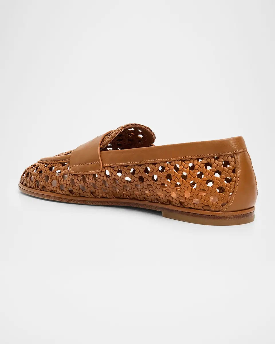 Stuart Weitzman Spencer Woven Leather Penny Loafers | Thumbnail 4 Stuart Weitzman Spencer Woven Leather Penny Loafers | Thumbnail 4