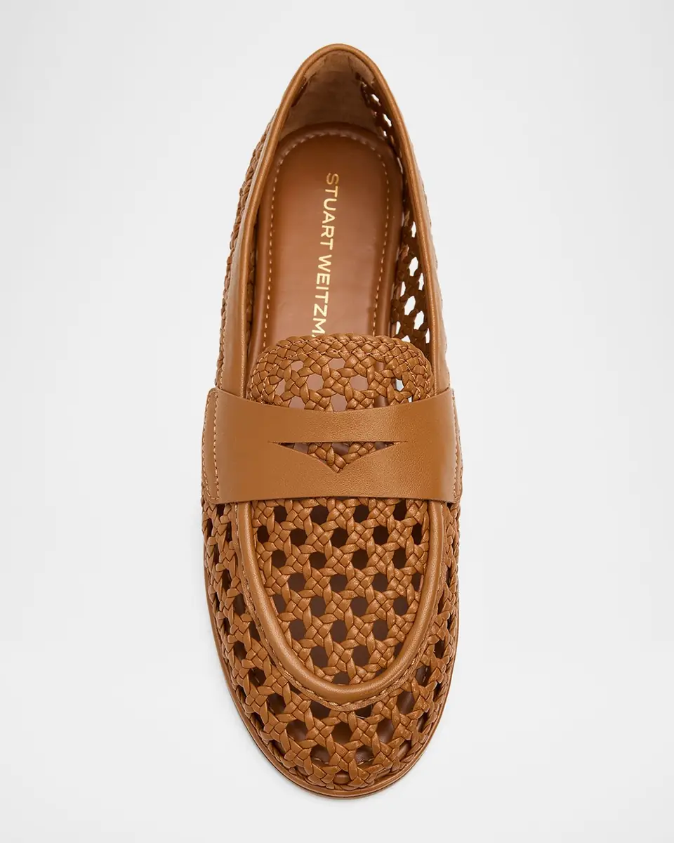Stuart Weitzman Spencer Woven Leather Penny Loafers | Thumbnail 6 Stuart Weitzman Spencer Woven Leather Penny Loafers | Thumbnail 6