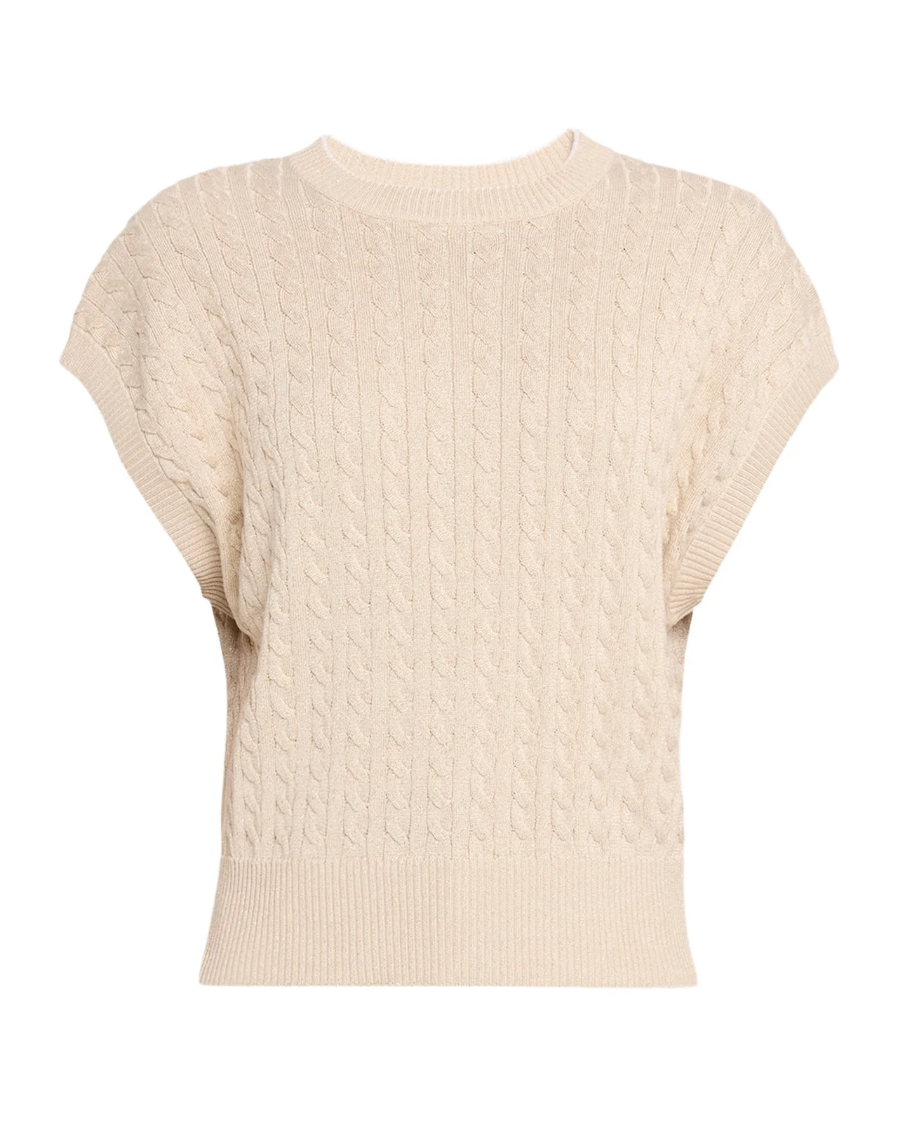 Brunello Cucinelli Shimmering Cable Knit Vest