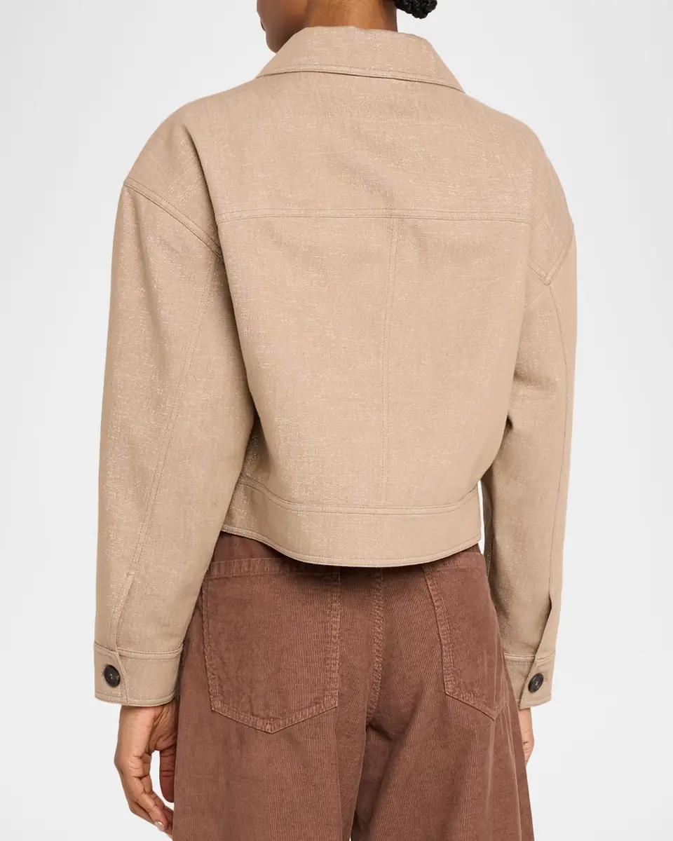 Brunello Cucinelli Shimmering Denim Jacket | Thumbnail 3 Brunello Cucinelli Shimmering Denim Jacket | Thumbnail 3
