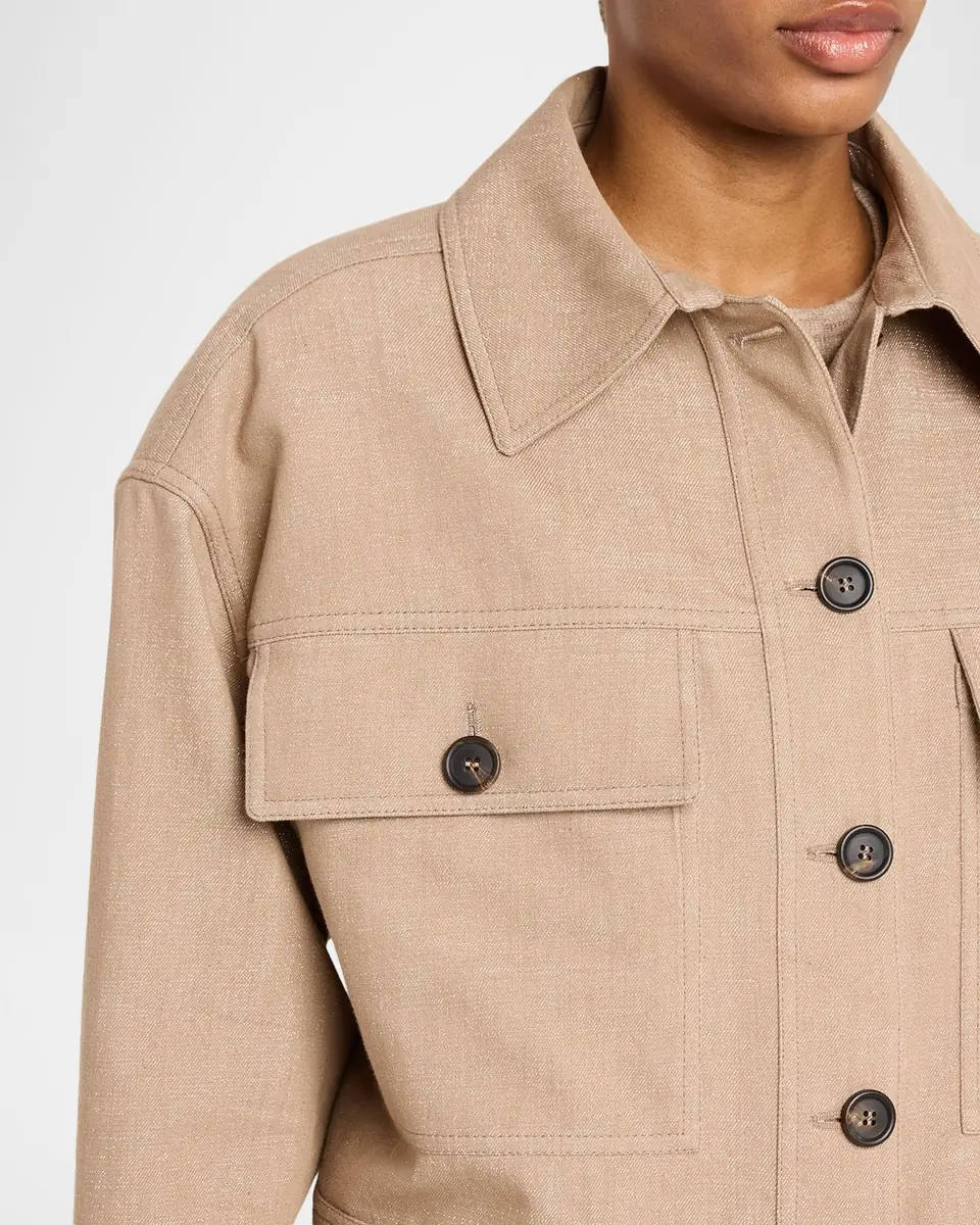 Brunello Cucinelli Shimmering Denim Jacket | Thumbnail 5 Brunello Cucinelli Shimmering Denim Jacket | Thumbnail 5