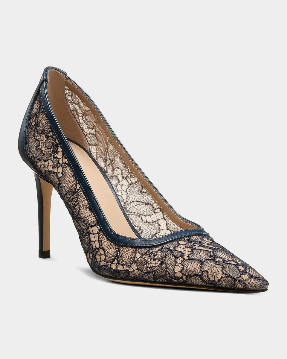 Stuart Weitzman 85mm Stuart Power Lace Pumps | Thumbnail 4 Stuart Weitzman 85mm Stuart Power Lace Pumps | Thumbnail 4