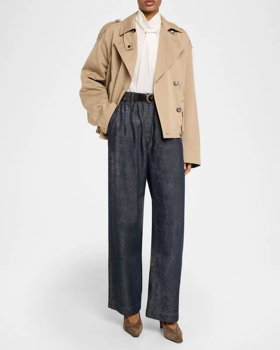 Brunello Cucinelli Turtleneck Monili Gathered Silk Blouse | Thumbnail 2 Brunello Cucinelli Turtleneck Monili Gathered Silk Blouse | Thumbnail 2