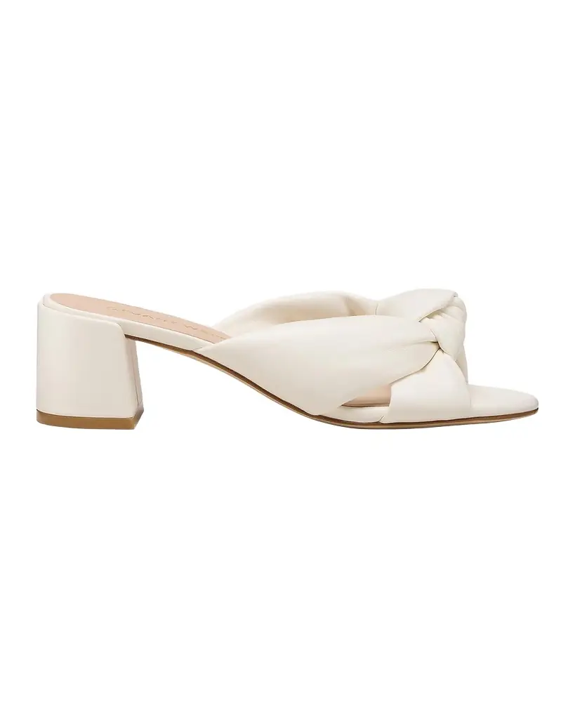 Stuart Weitzman 50mm Soplaya Leather Mule Sandals | Image 1 Stuart Weitzman 50mm Soplaya Leather Mule Sandals | Image 1