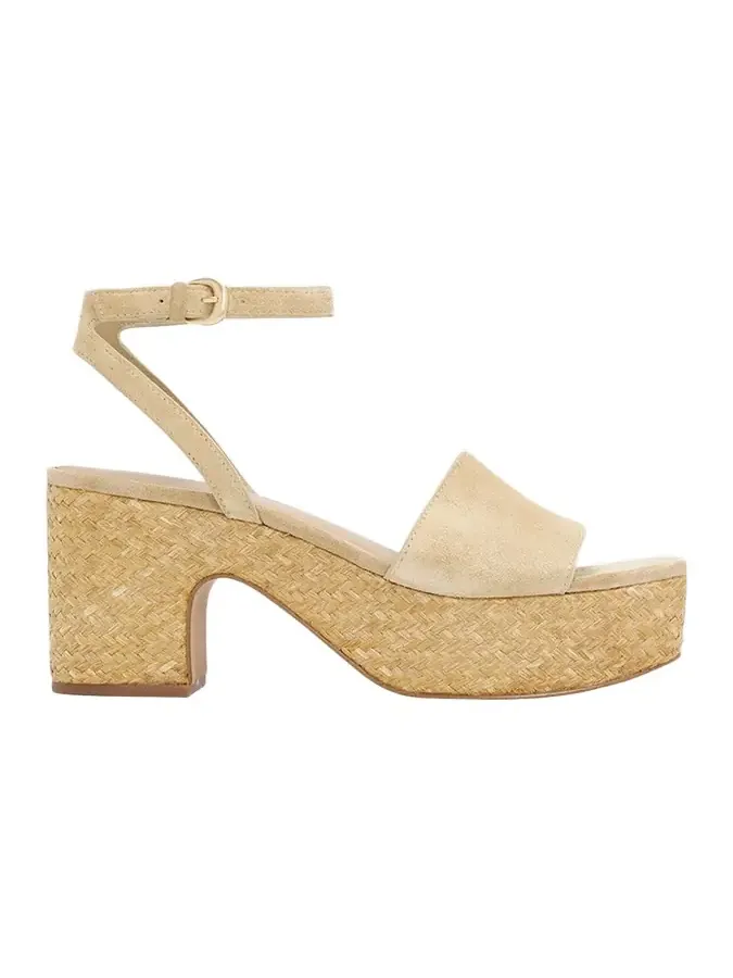 75mm Castella Suede Platform Sandals