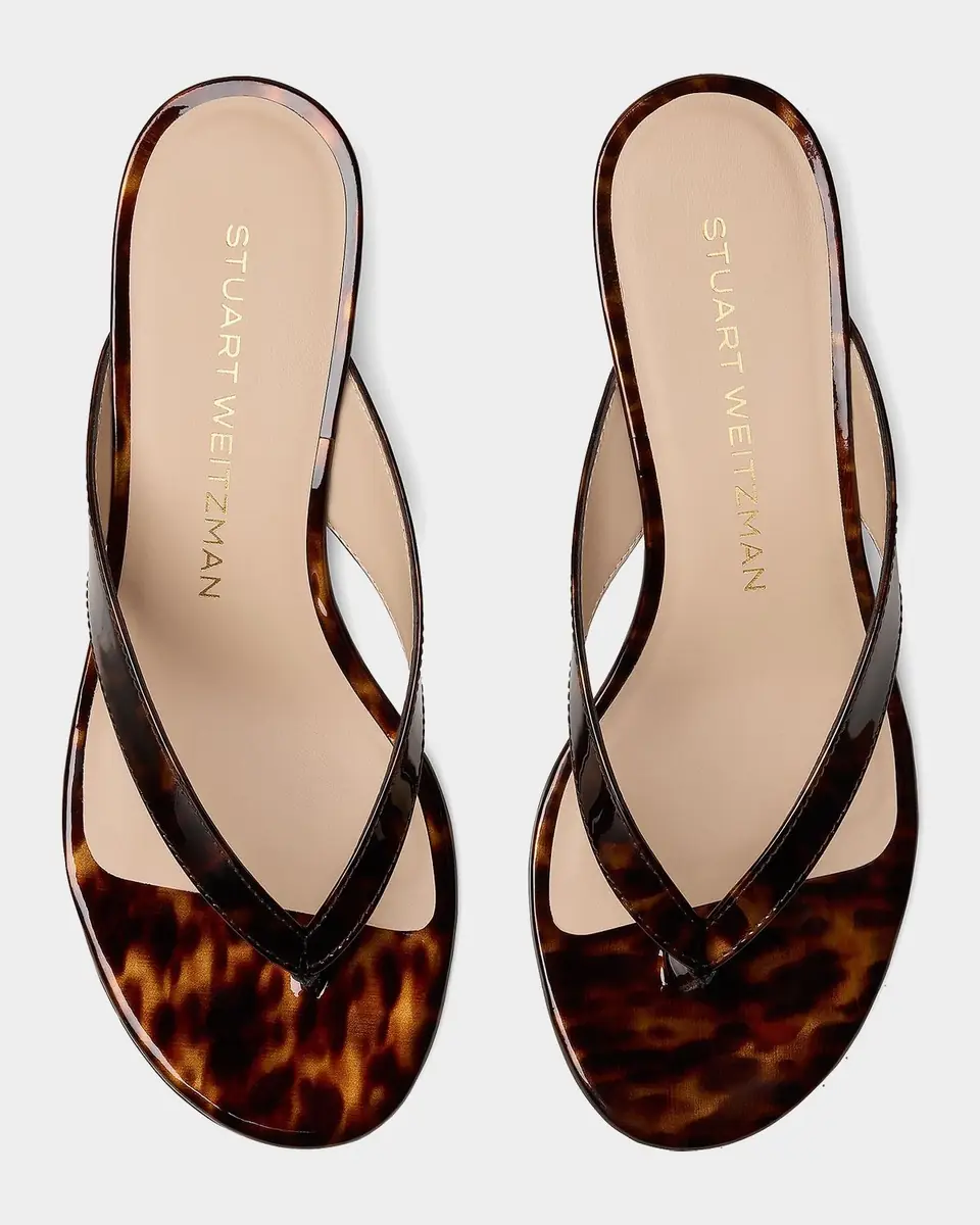Stuart Weitzman 35mm Rio Sleek Patent Leather Thong Sandals | Thumbnail 3 Stuart Weitzman 35mm Rio Sleek Patent Leather Thong Sandals | Thumbnail 3