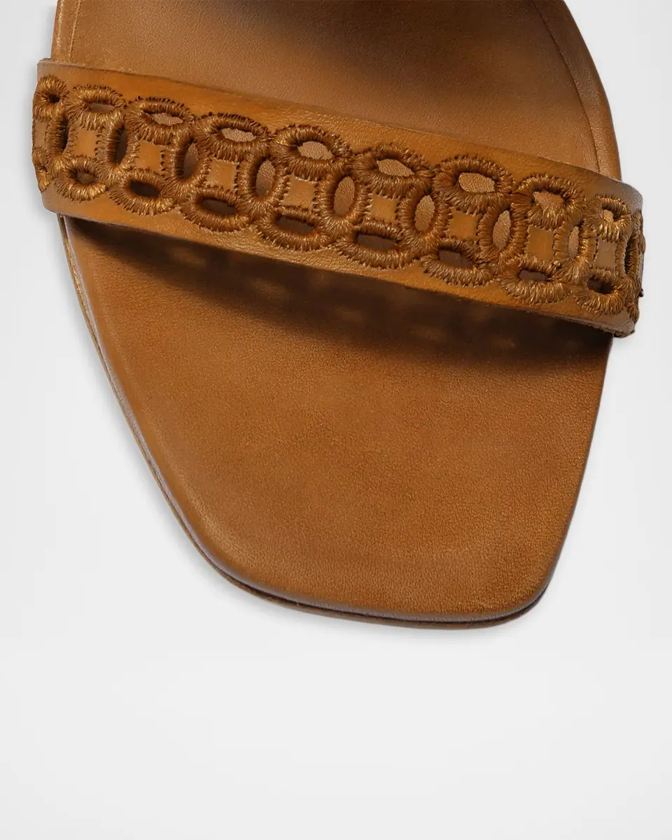 Bernardo Gemma Embroidered Leather Mule Sandals | Thumbnail 3 Bernardo Gemma Embroidered Leather Mule Sandals | Thumbnail 3