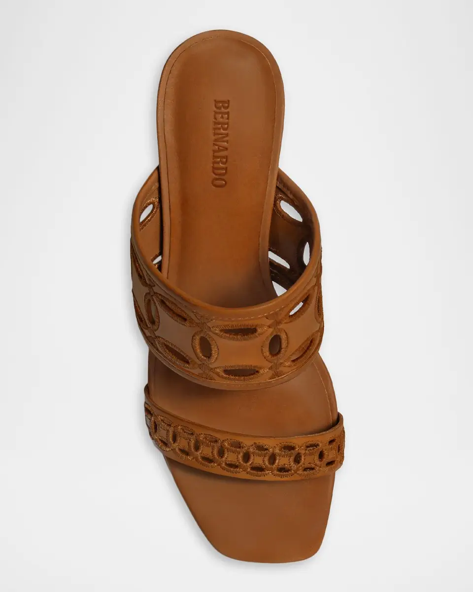 Bernardo Gemma Embroidered Leather Mule Sandals | Thumbnail 4 Bernardo Gemma Embroidered Leather Mule Sandals | Thumbnail 4
