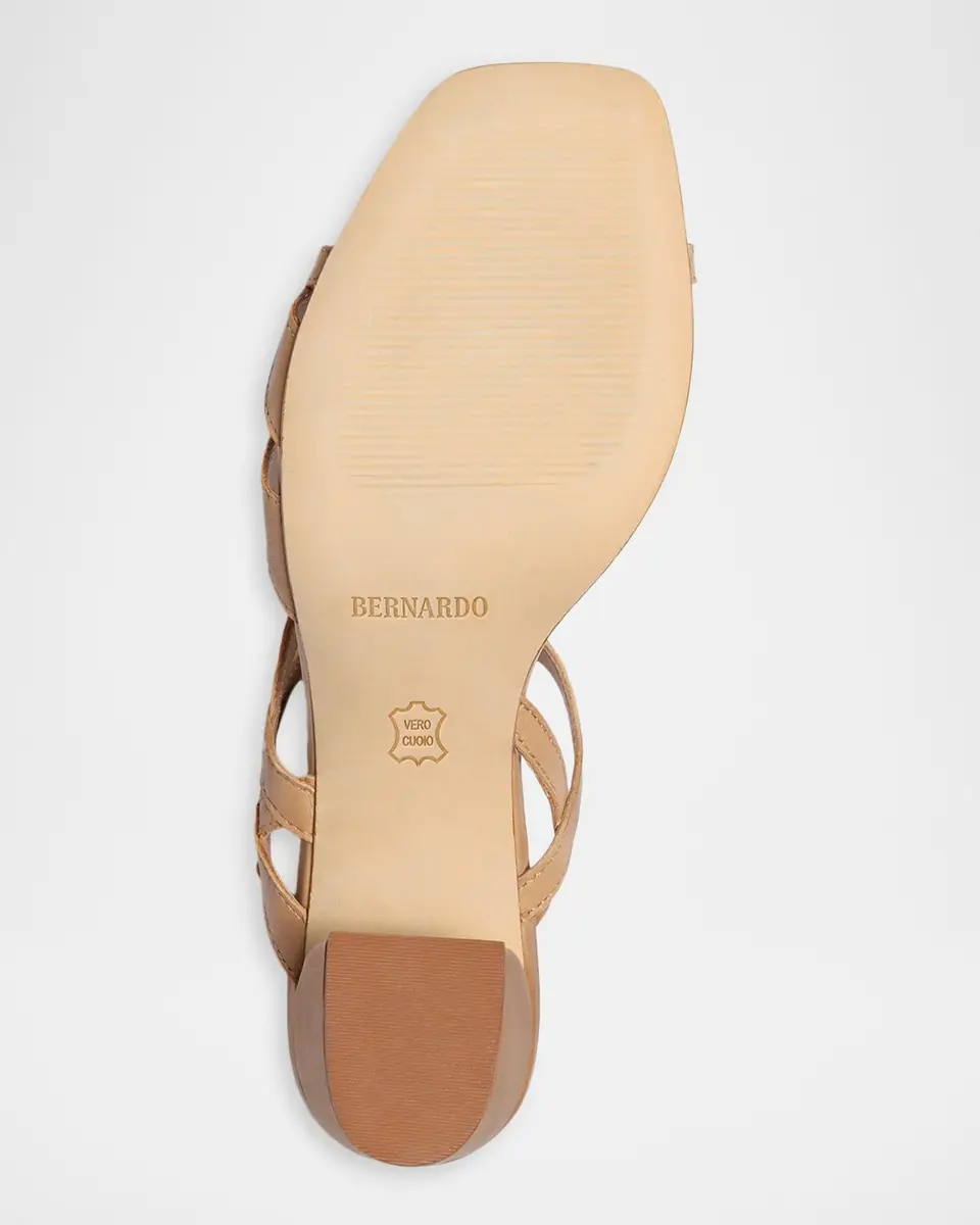 Bernardo Gyoda Leather Block-Heel Sandals | Thumbnail 4 Bernardo Gyoda Leather Block-Heel Sandals | Thumbnail 4