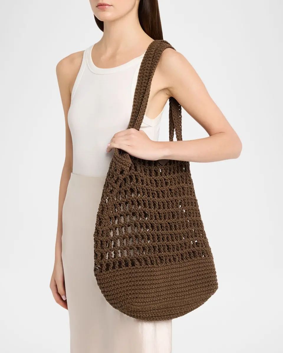 Vince Barcelona Large Cotton Crochet Tote Bag | Thumbnail 6 Vince Barcelona Large Cotton Crochet Tote Bag | Thumbnail 6