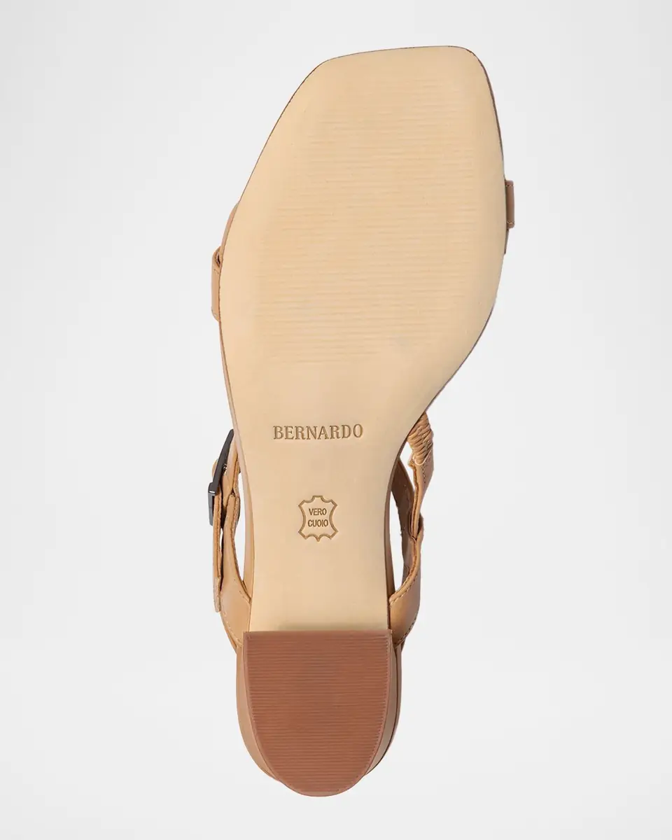 Bernardo 35mm Jinji Leather Strappy Block-Heel Sandals | Thumbnail 4