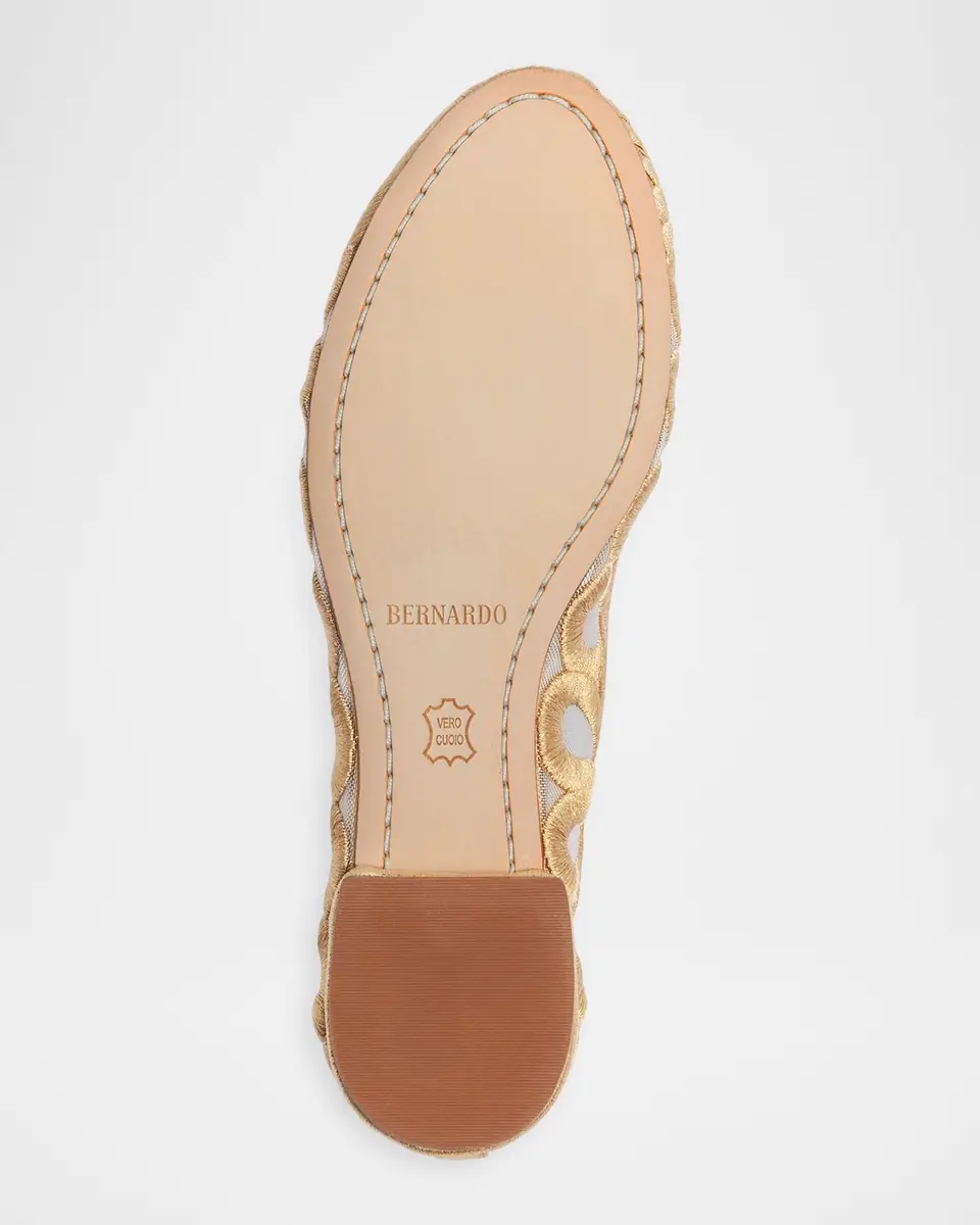 Bernardo Costa Embroidered Mesh Ballerina Flats | Thumbnail 5 Bernardo Costa Embroidered Mesh Ballerina Flats | Thumbnail 5