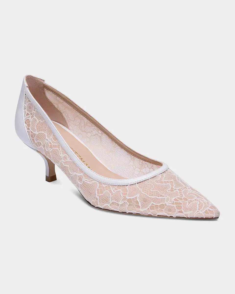 Stuart Weitzman 50mm Stuart Power Lace Pumps | Thumbnail 4 Stuart Weitzman 50mm Stuart Power Lace Pumps | Thumbnail 4