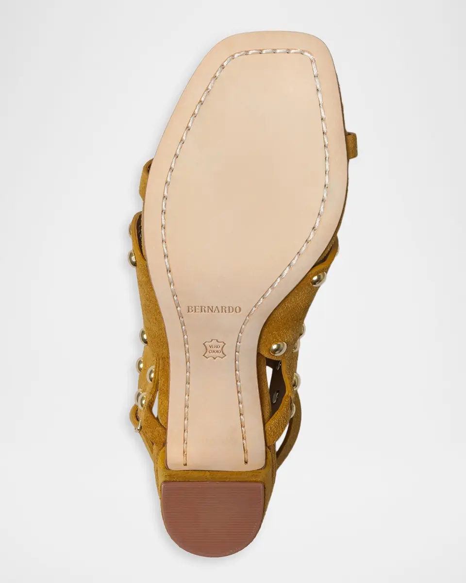 Bernardo 75mm New Moon Studded Leather Sandals | Thumbnail 4 Bernardo 75mm New Moon Studded Leather Sandals | Thumbnail 4
