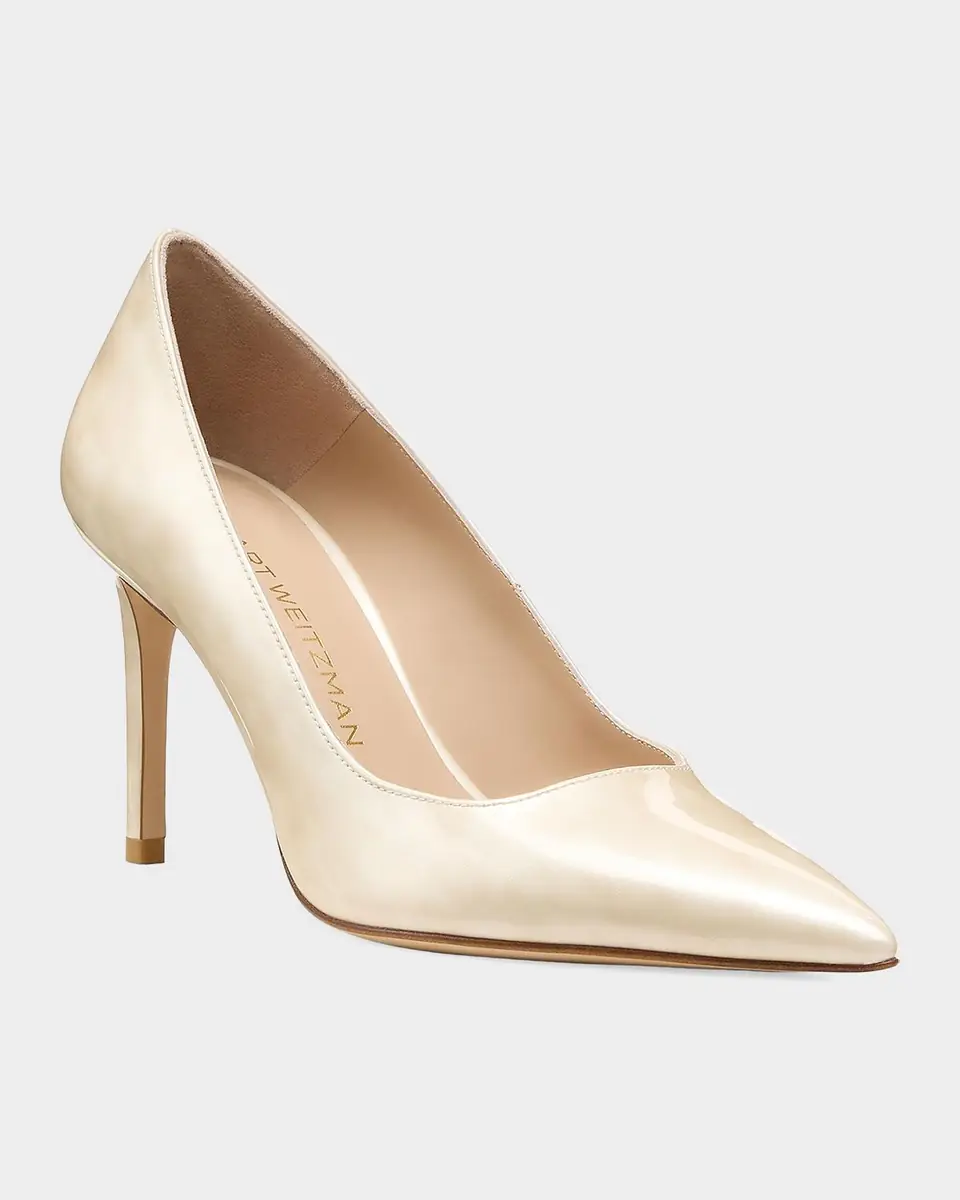 Stuart Weitzman 85mm Stuart Power Leather Pumps | Thumbnail 5 Stuart Weitzman 85mm Stuart Power Leather Pumps | Thumbnail 5