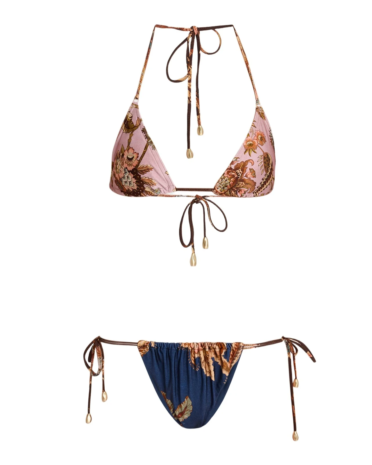 Aster Spliced Triangle Two-Piece Swimsuit Aster Spliced Triangle Two-Piece Swimsuit