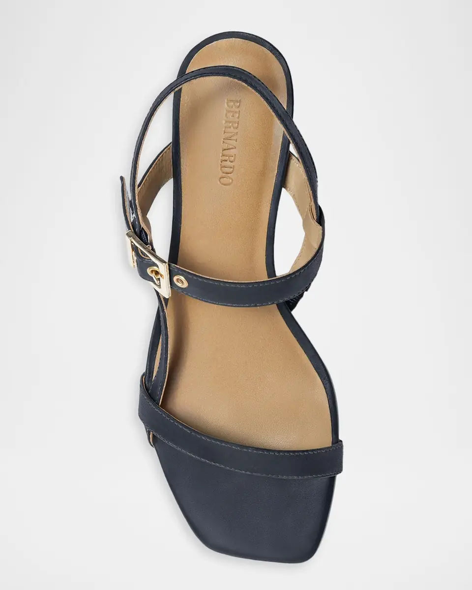 Bernardo 35mm Jinji Leather Strappy Block-Heel Sandals | Thumbnail 3