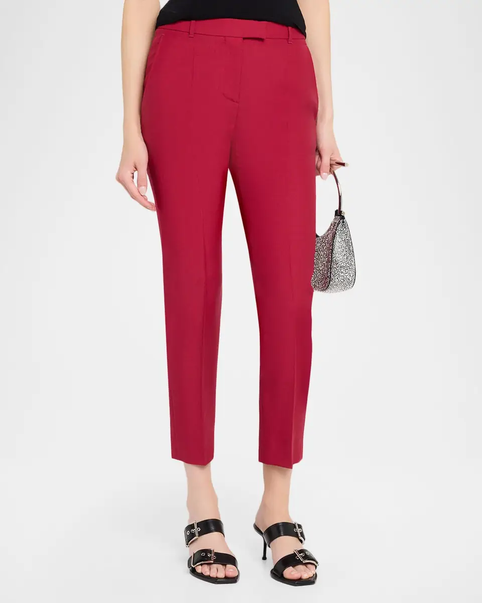 Alexander McQueen Certified Wool Mohair Slim-Leg Ankle Trousers | Thumbnail 4 Alexander McQueen Certified Wool Mohair Slim-Leg Ankle Trousers | Thumbnail 4