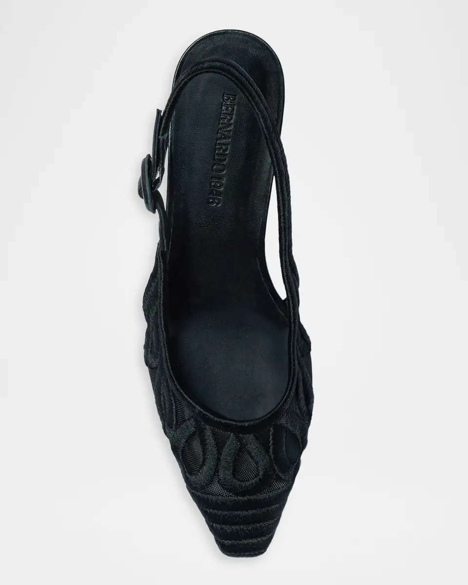 Bernardo Madinah Embroidered Mesh Slingback Pumps | Thumbnail 3 Bernardo Madinah Embroidered Mesh Slingback Pumps | Thumbnail 3