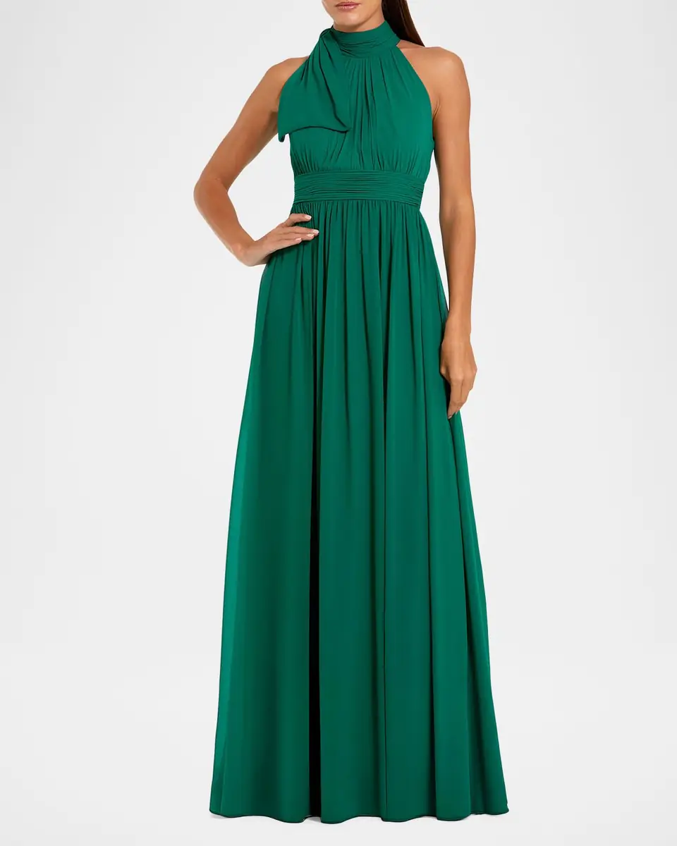 Mac Duggal Sleeveless One-Shoulder Chiffon Gown | Thumbnail 2 Mac Duggal Sleeveless One-Shoulder Chiffon Gown | Thumbnail 2