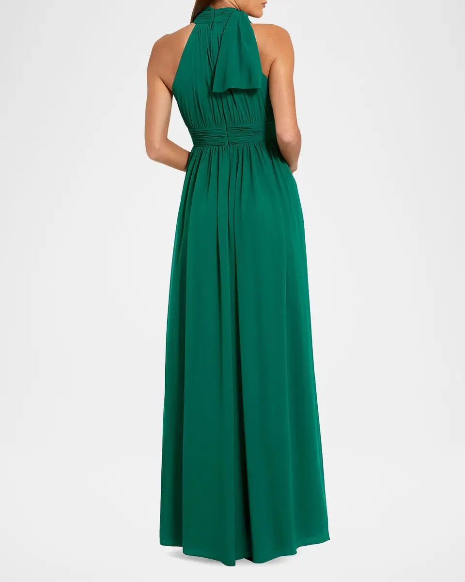 Mac Duggal Sleeveless One-Shoulder Chiffon Gown | Thumbnail 3 Mac Duggal Sleeveless One-Shoulder Chiffon Gown | Thumbnail 3