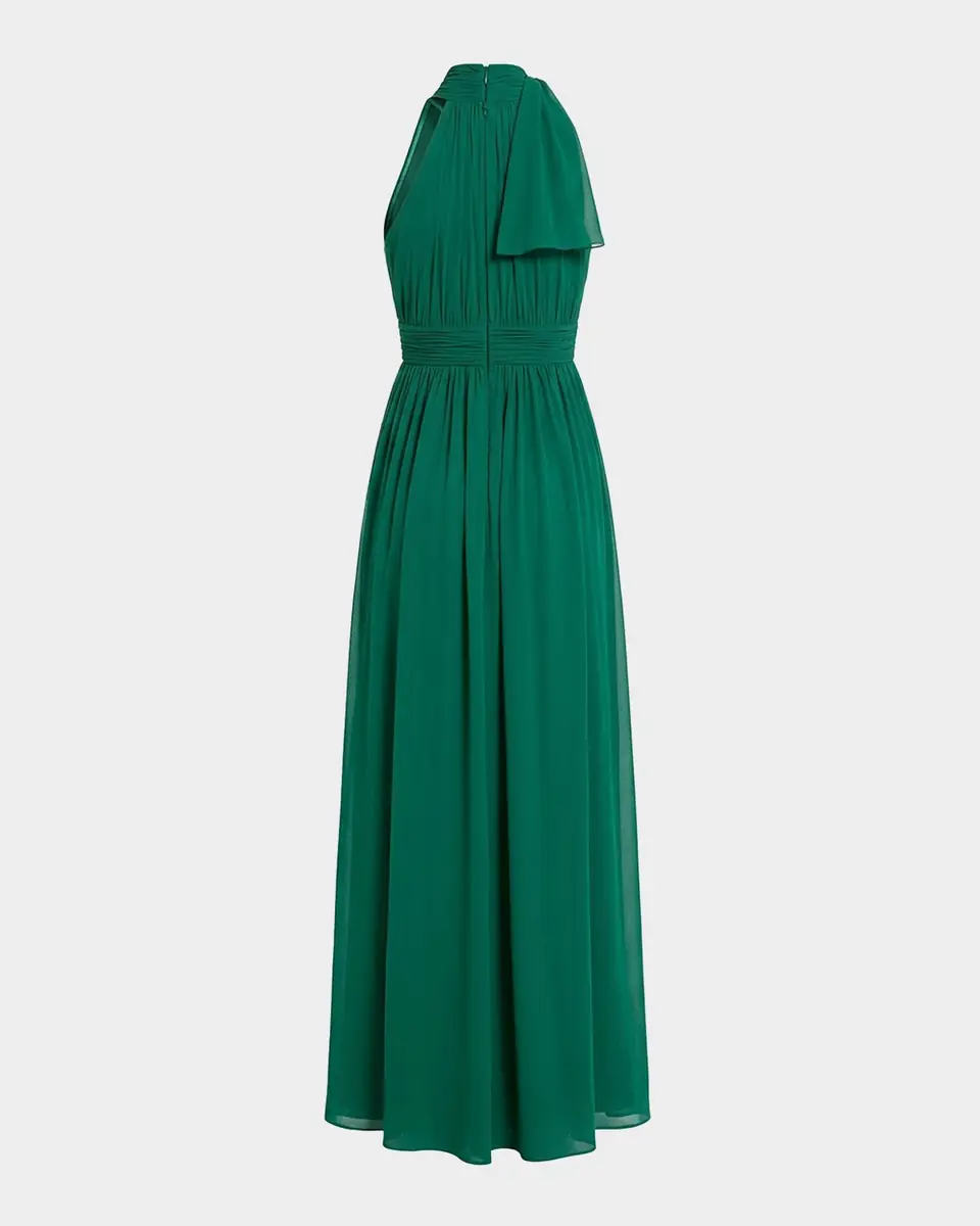 Mac Duggal Sleeveless One-Shoulder Chiffon Gown | Thumbnail 5 Mac Duggal Sleeveless One-Shoulder Chiffon Gown | Thumbnail 5