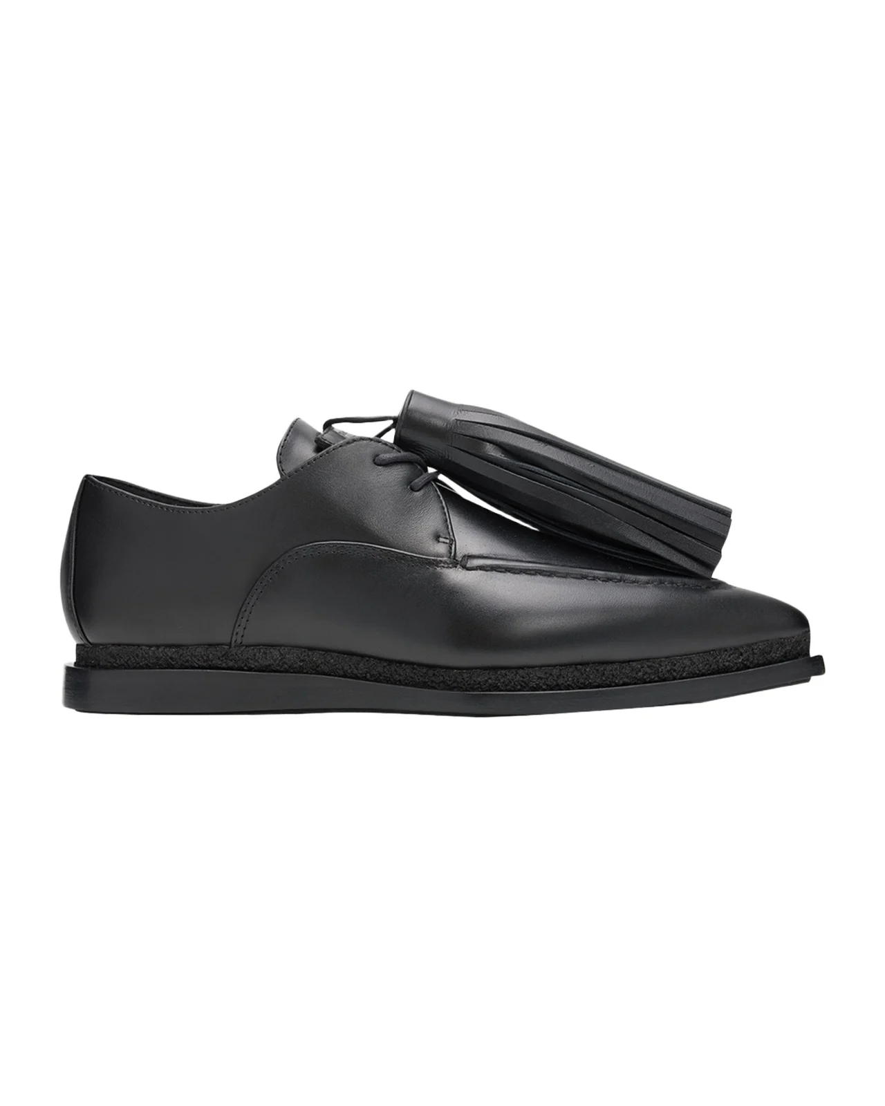 Tassel Leather Pointed-Toe Moccasins