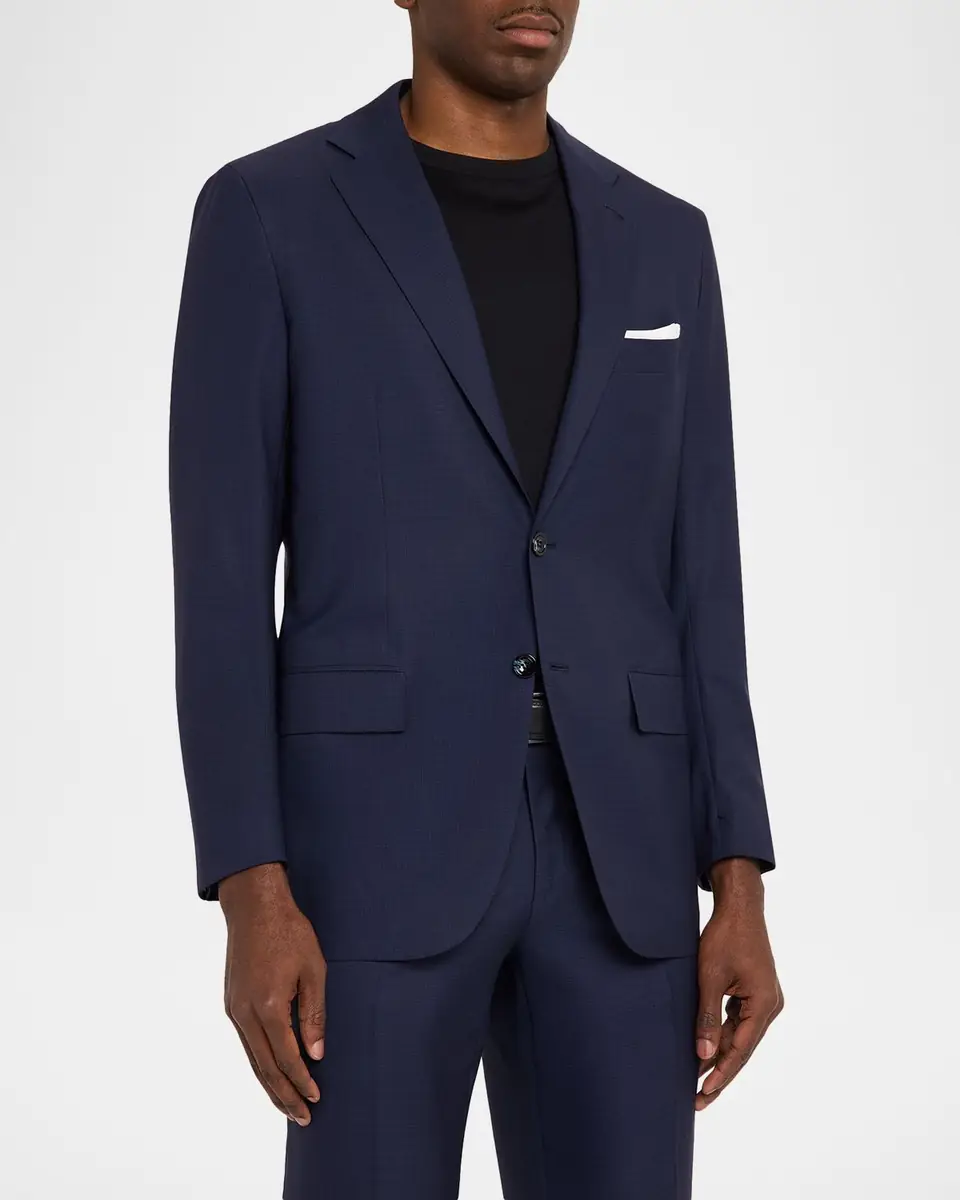 Kiton Men's Mini-Check Wool Modern Fit Two-Piece Suit | Thumbnail 4 Kiton Men's Mini-Check Wool Modern Fit Two-Piece Suit | Thumbnail 4