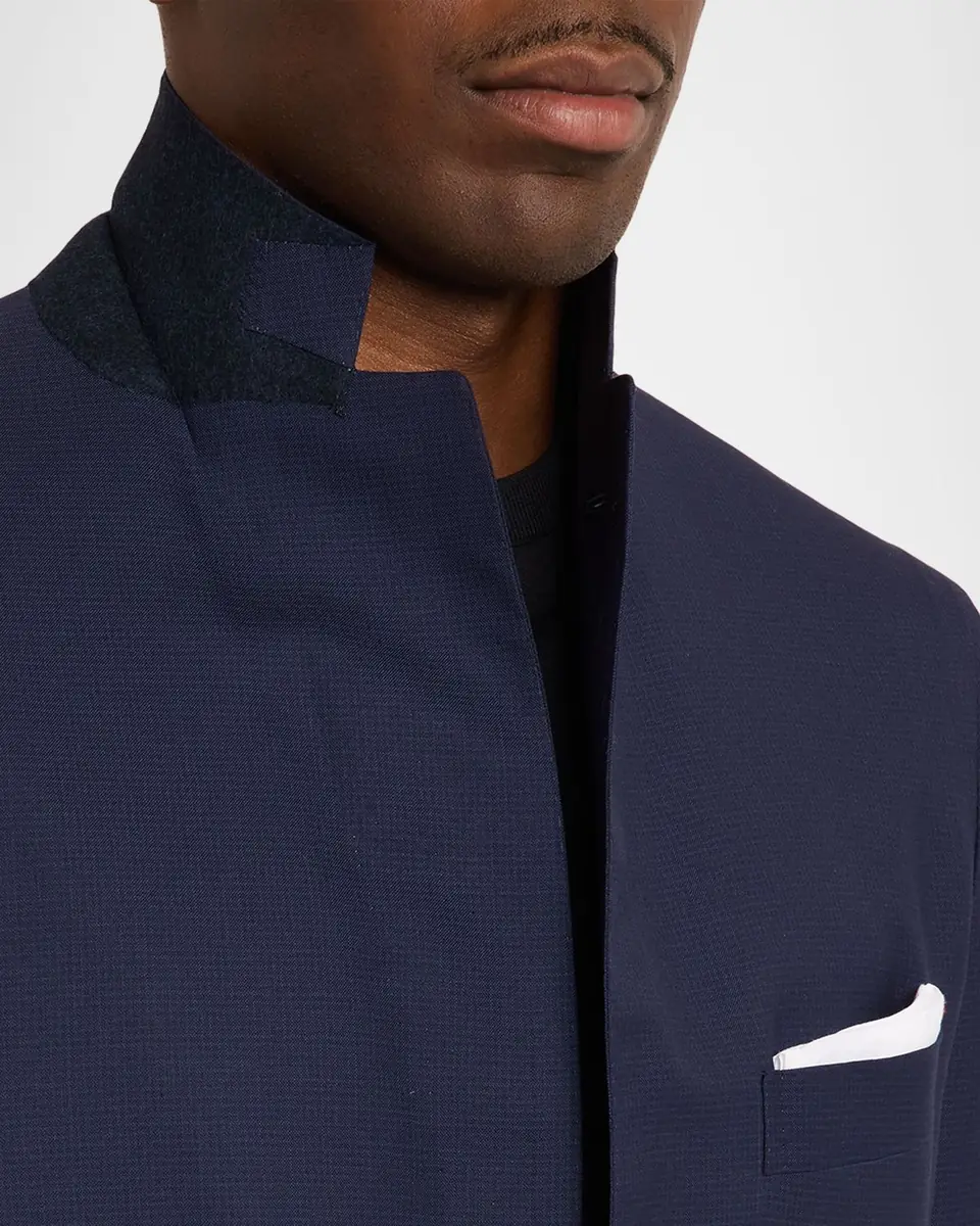 Kiton Men's Mini-Check Wool Modern Fit Two-Piece Suit | Thumbnail 8 Kiton Men's Mini-Check Wool Modern Fit Two-Piece Suit | Thumbnail 8