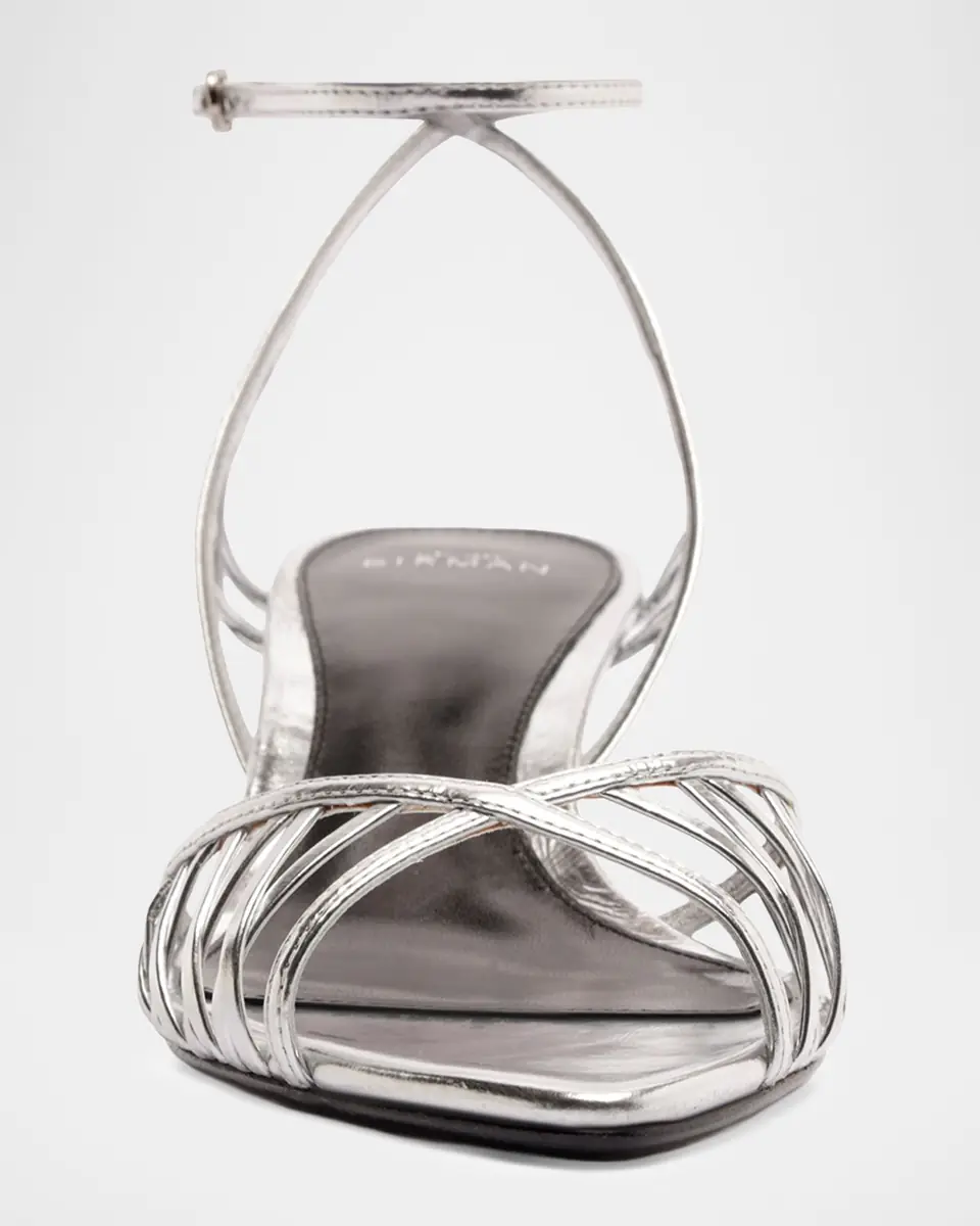 Alexandre Birman 50mm Solene Metallic Leather Sandals | Thumbnail 3
