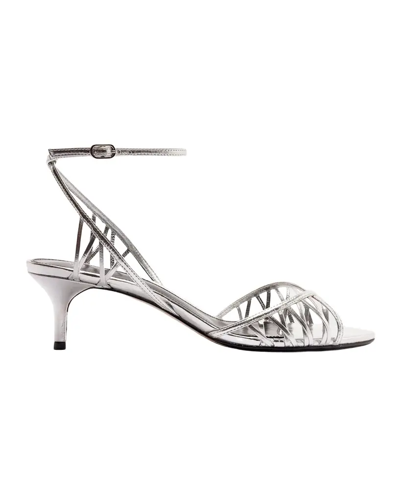 Alexandre Birman 50mm Solene Metallic Leather Sandals | Image 1 Alexandre Birman 50mm Solene Metallic Leather Sandals | Image 1