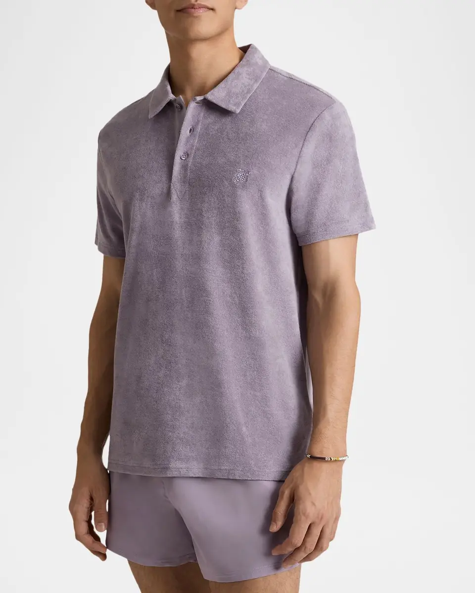 Vilebrequin Men's Organic Terry Polo Shirt | Thumbnail 3 Vilebrequin Men's Organic Terry Polo Shirt | Thumbnail 3