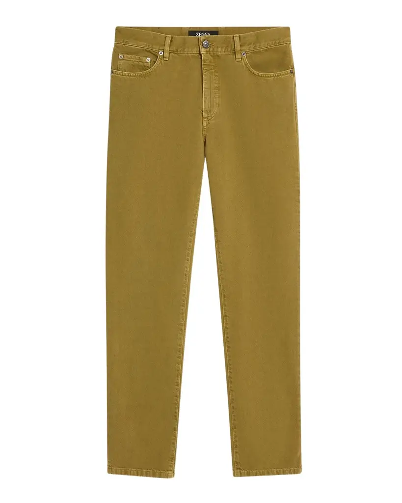 Zegna Men's Roccia Pure Cotton Slim-Fit Pants | Image 1 Zegna Men's Roccia Pure Cotton Slim-Fit Pants | Image 1