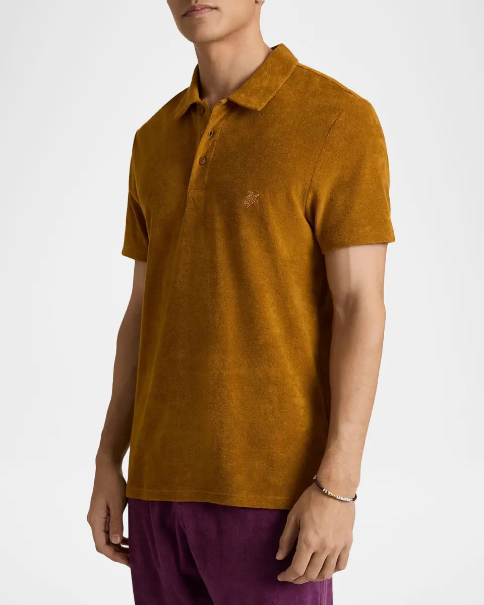 Vilebrequin Men's Organic Terry Polo Shirt | Thumbnail 3 Vilebrequin Men's Organic Terry Polo Shirt | Thumbnail 3