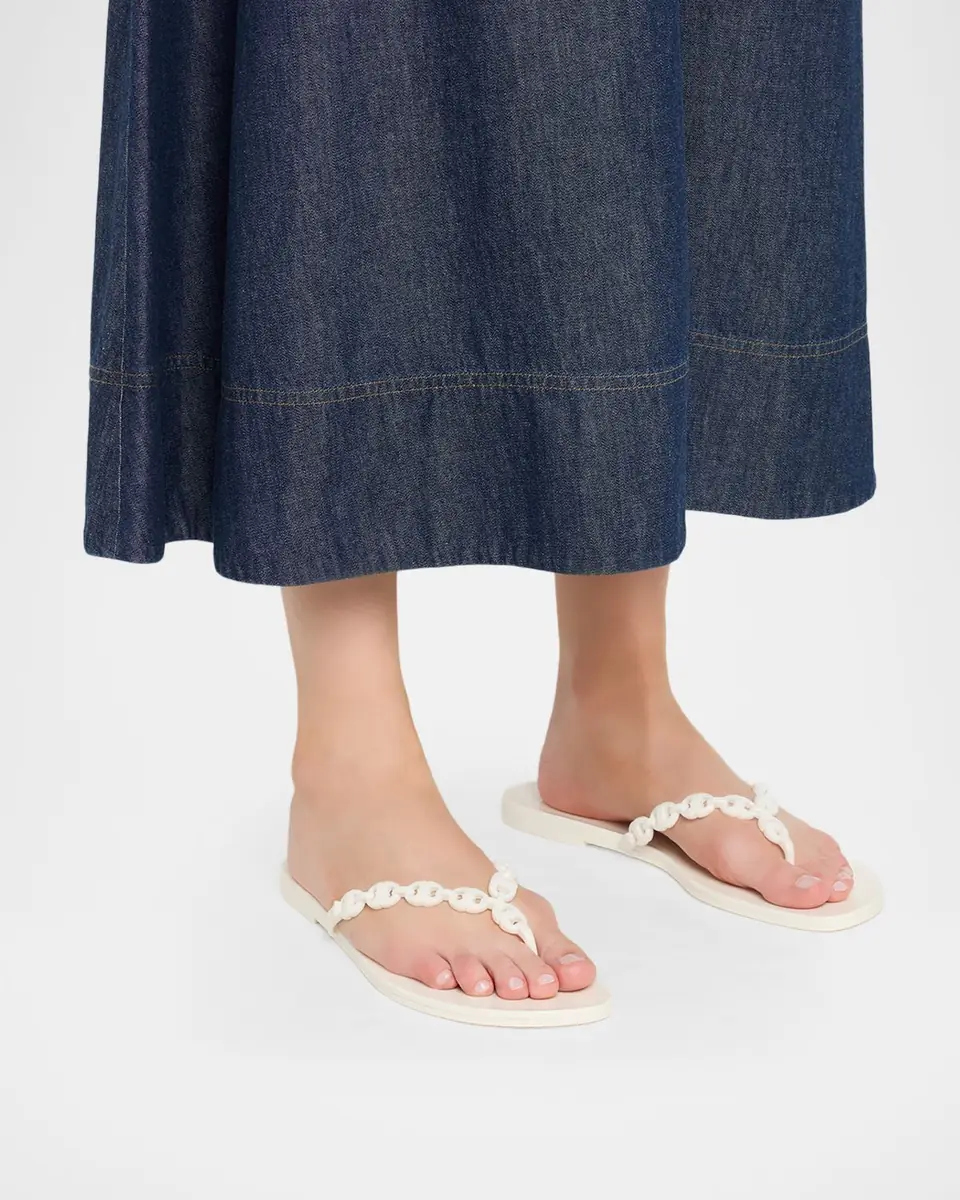 Tory Burch Gemini Link Jelly Thong Sandals | Thumbnail 2 Tory Burch Gemini Link Jelly Thong Sandals | Thumbnail 2