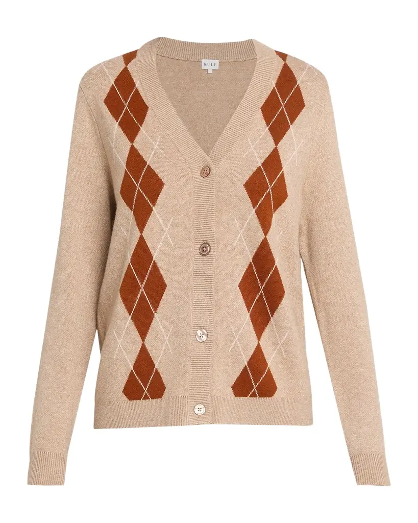 Kule Argyle V-Neck Cardigan | Image 1 Kule Argyle V-Neck Cardigan | Image 1