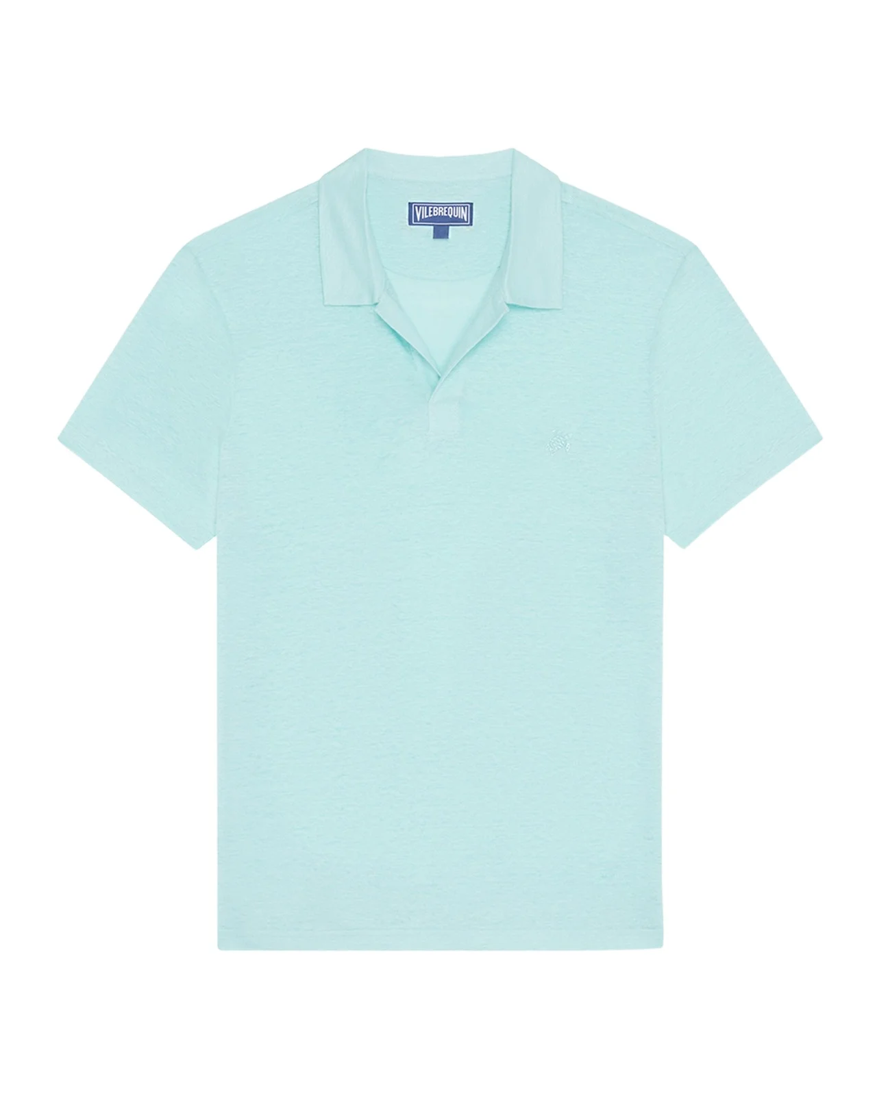 Men's Linen Jersey Johnny Collar Polo Shirt Men's Linen Jersey Johnny Collar Polo Shirt