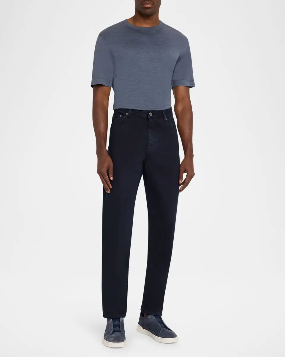 Zegna Men's Cotton Slim Fit Five-Pocket Pants | Thumbnail 2 Zegna Men's Cotton Slim Fit Five-Pocket Pants | Thumbnail 2
