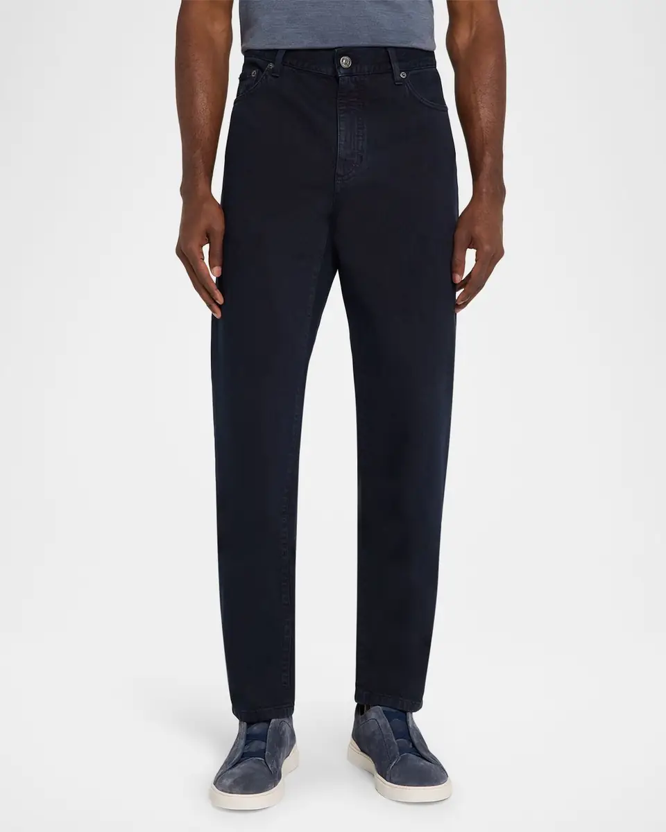 Zegna Men's Cotton Slim Fit Five-Pocket Pants | Thumbnail 4 Zegna Men's Cotton Slim Fit Five-Pocket Pants | Thumbnail 4