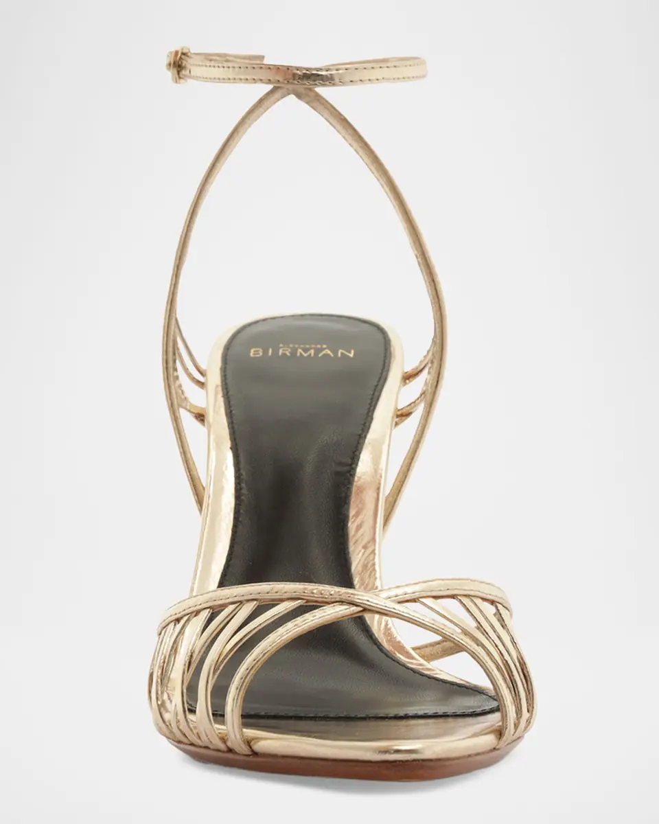 Alexandre Birman 85mm Solene Metallic Leather Sandals | Thumbnail 3